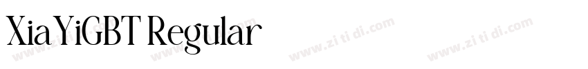 XiaYiGBT Regular字体转换